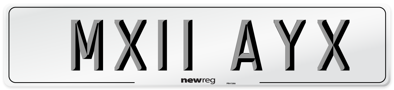 MX11 AYX Number Plate from New Reg